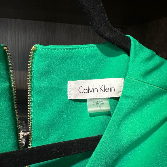 Green lace up Calvin klein dress size 12 worn 1 time - Picture 4 of 4